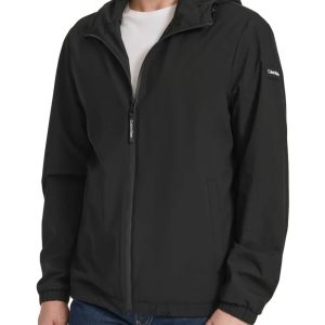 Calvin Klein Men’s Full Zip Hooded Windbreaker Jacket