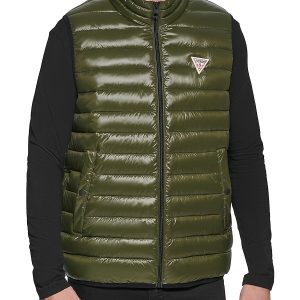 Guess Men's Logo Quilted Puffer Vest