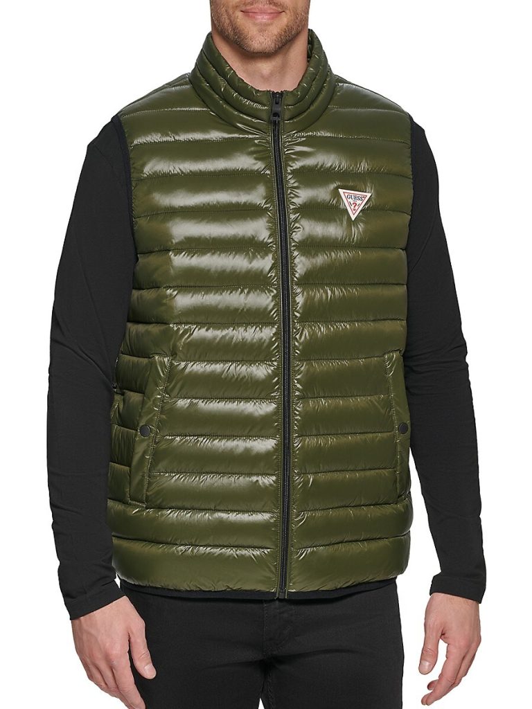 Guess Men's Logo Quilted Puffer Vest