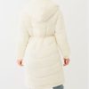True Religion PFUR TRIM HOODED LONGLINE PUFFER JACKET - Image 4