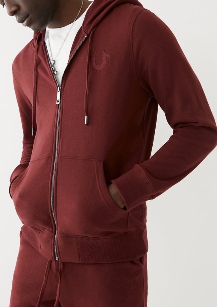 True Religion TONAL LOGO ZIP HOODIE