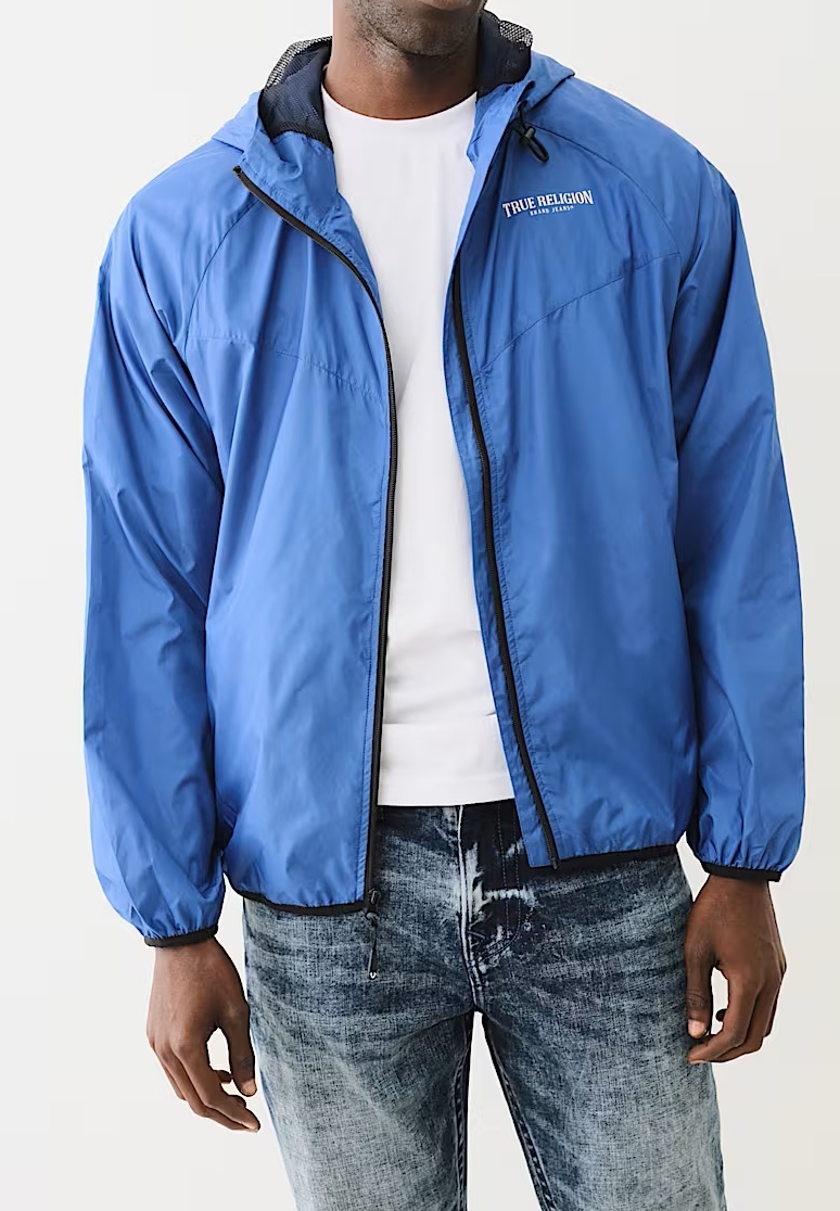 True Religion PACKABLE LIGHTWEIGHT HOODED WINDBREAKER