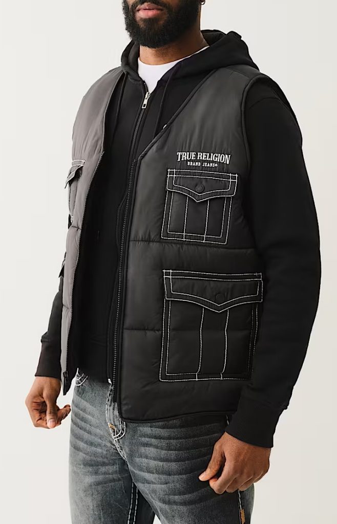 True Religion UTILITY BIG T PUFFER VEST