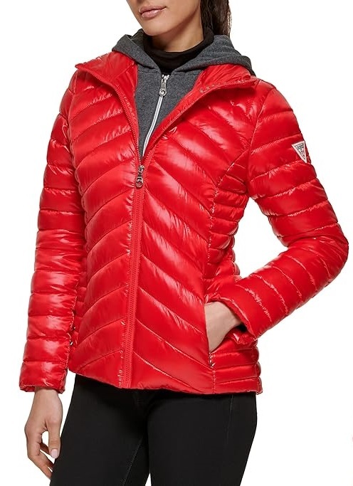 GUESS Womens Puffer Softshell Jacket