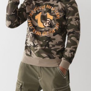 TRUE RELIGION CAMO CREWNECK SWEATSHIRT