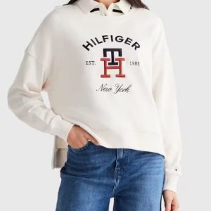 TOMMY HILFIGER ARCHED LOGO MONOGRAM SWEATSHIRT