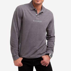 US POLO SOLID PIQUE LONG SLEEVE POLO SHIRT
