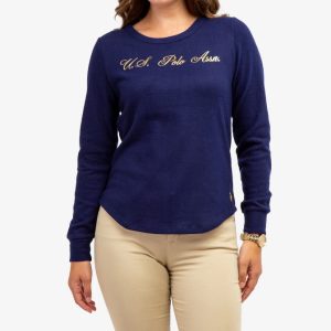 US POLO SOFT LONG SLEEVE FOIL LOGO HACCI TOP