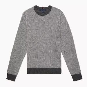 TOMMY HILFIGER ESSENTIAL CONTRAST TRIM SWEATER