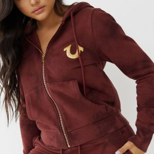TRUE RELIGION TIE DYE LOGO ZIP HOODIE