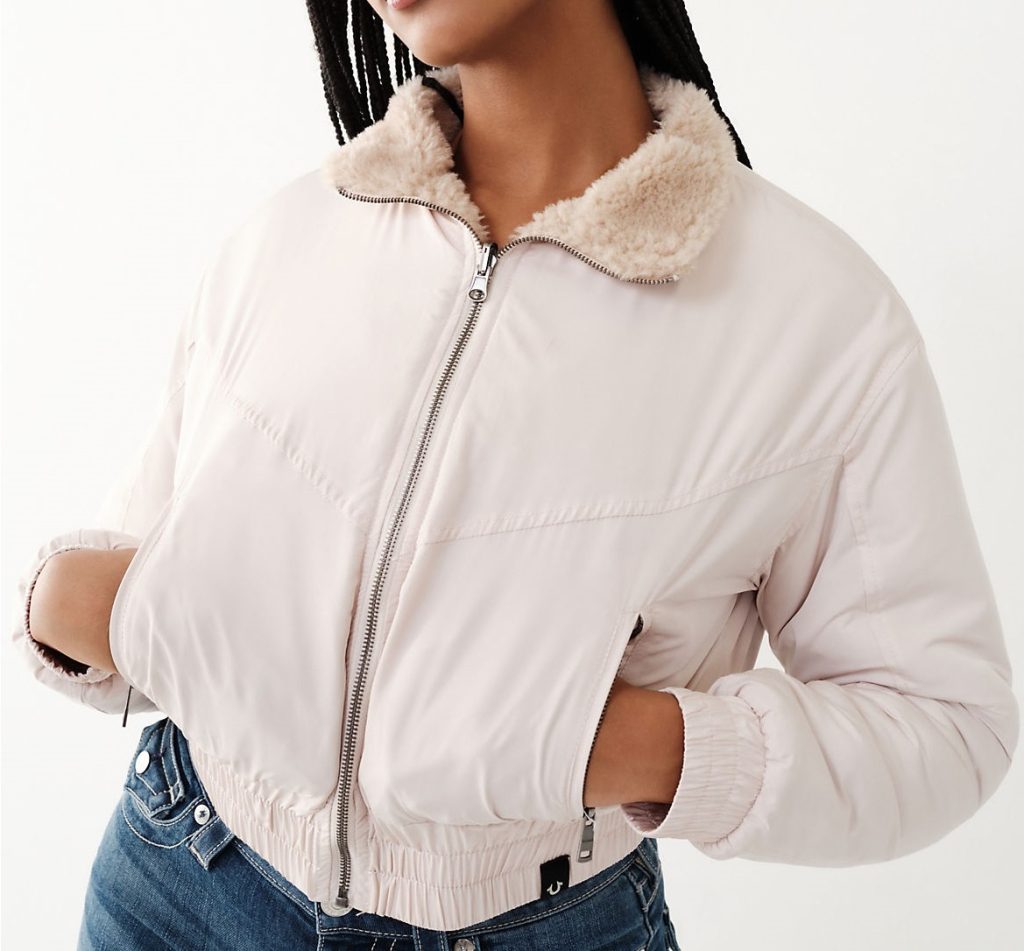 TRUE RELIGION REVERSIBLE CROP JACKET