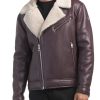 GUESS Asymmetrical Faux Shearling Jacket