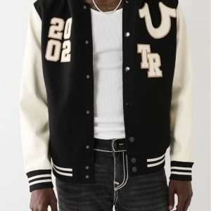 True Religion Hooded Varsity Jacket