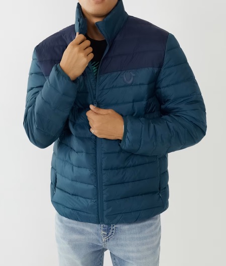True Religion TWO-TONE PUFFER JACKET