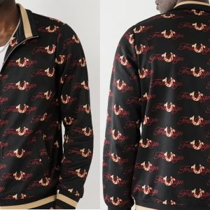 True Religion ALLOVER PRINT LOGO TRACK JACKET