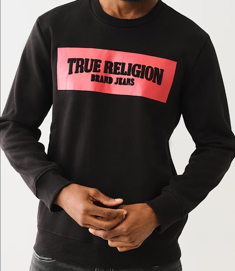 True Religion EMBOSSED ARCH LOGO SWEATSHIRT