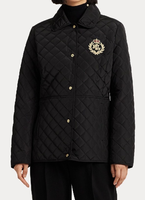 Polo Ralph Lauren Buckle-Trim Crest-Patch Quilted Jacket