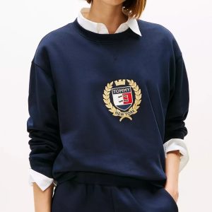 Tommy Hilfiger Women's Crest Logo Fleece Sweatshirt