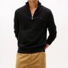 Tommy Hilfiger Men Half-Zip Mock Jumper with Cashmere