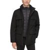 GUESS Men's Water-Repellent Jacket with Zip-Out Quilted Puffer Bib - Image 6