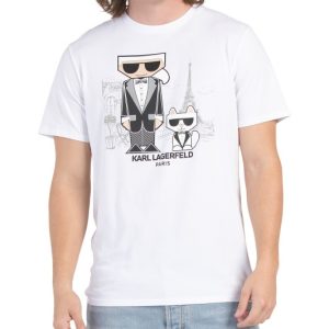 KARL LAGERFELD PARIS Brand Logo Graphic Tee