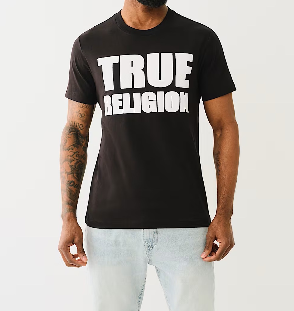 TRUE RELIGION High Low Textured Tee